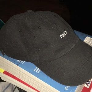 Black obey hat